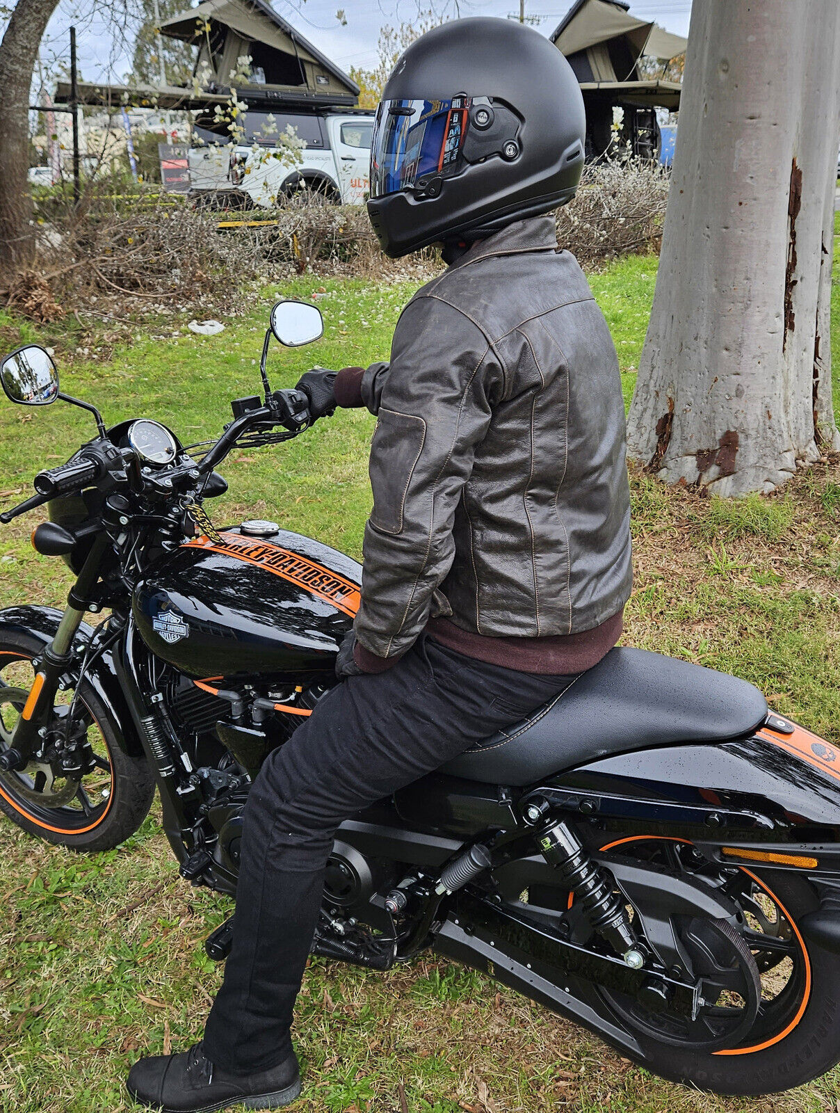 Bikers Gear McQueen Vintage Line Retro Leather Motorbike Jacket - Image 4
