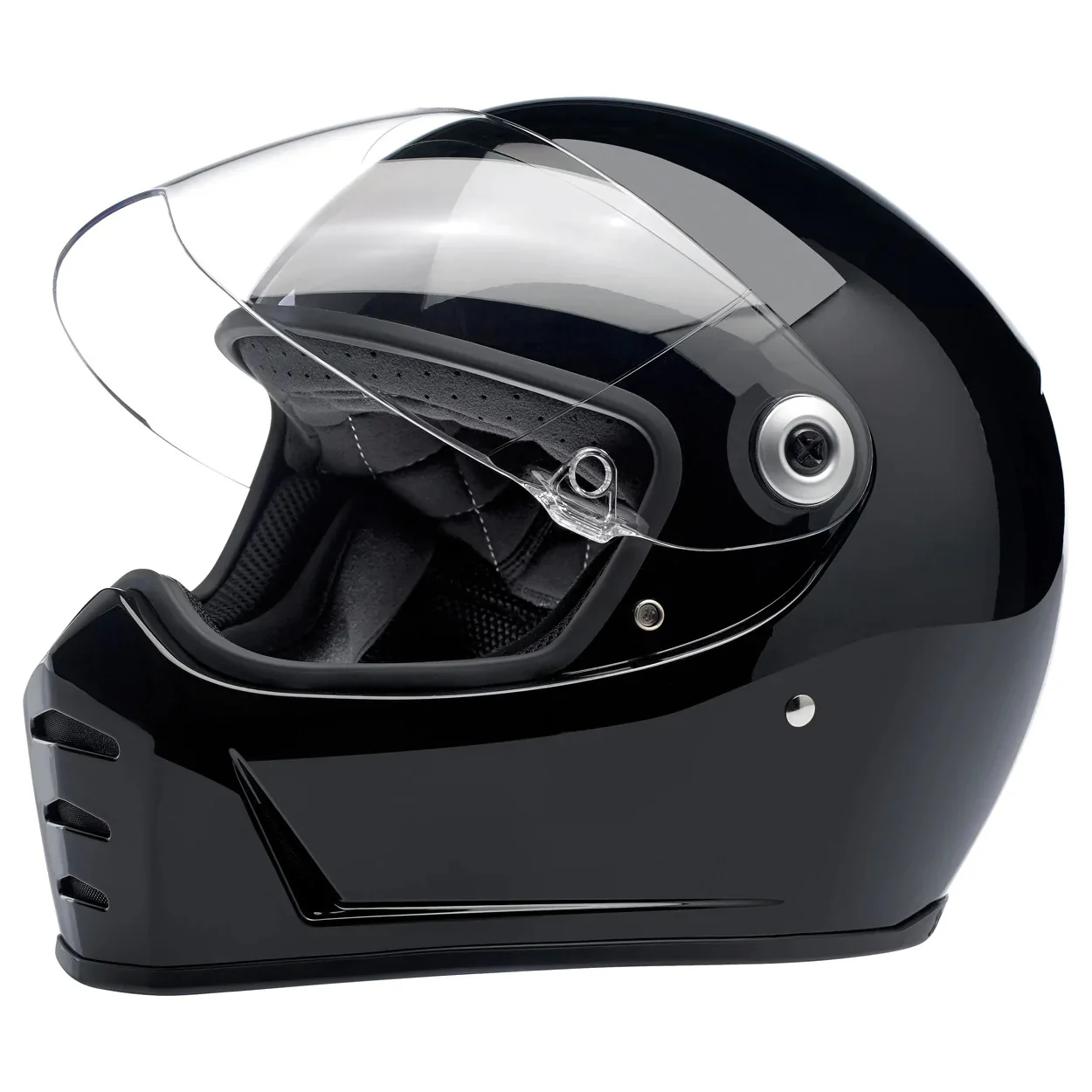 Biltwell Motorcycle Helmet Lane Splitter Gloss Black - Image 3