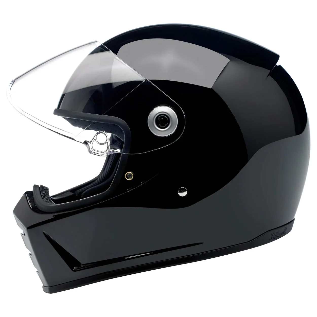 Biltwell Motorcycle Helmet Lane Splitter Gloss Black - Image 5