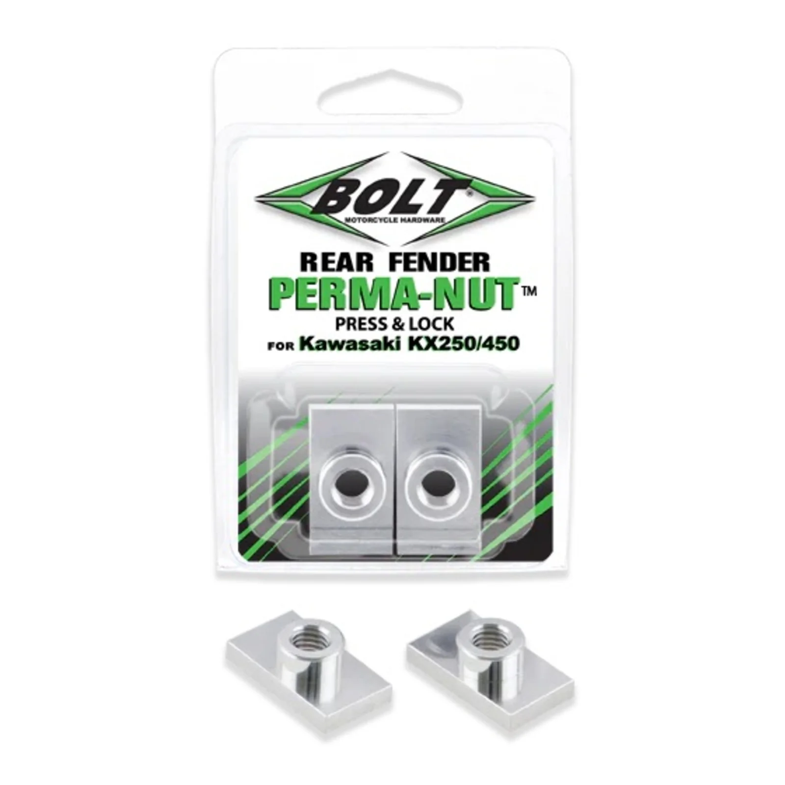 Bolt Rear Fender Perma Nuts - Fits Kawasaki KX250/450 - Image 2