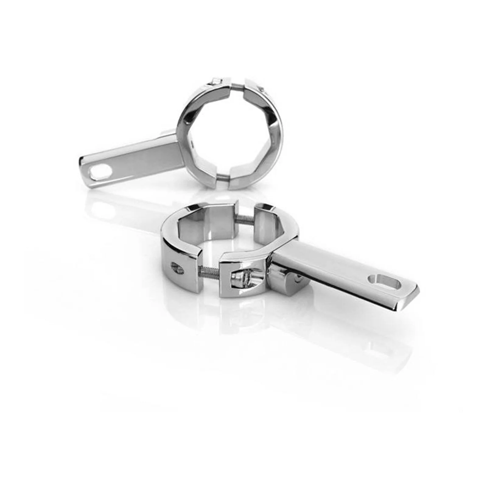 Denali Conv Fork Tube Light Mount/ 39-49mm Diametre Tubes - Chrome - Image 2