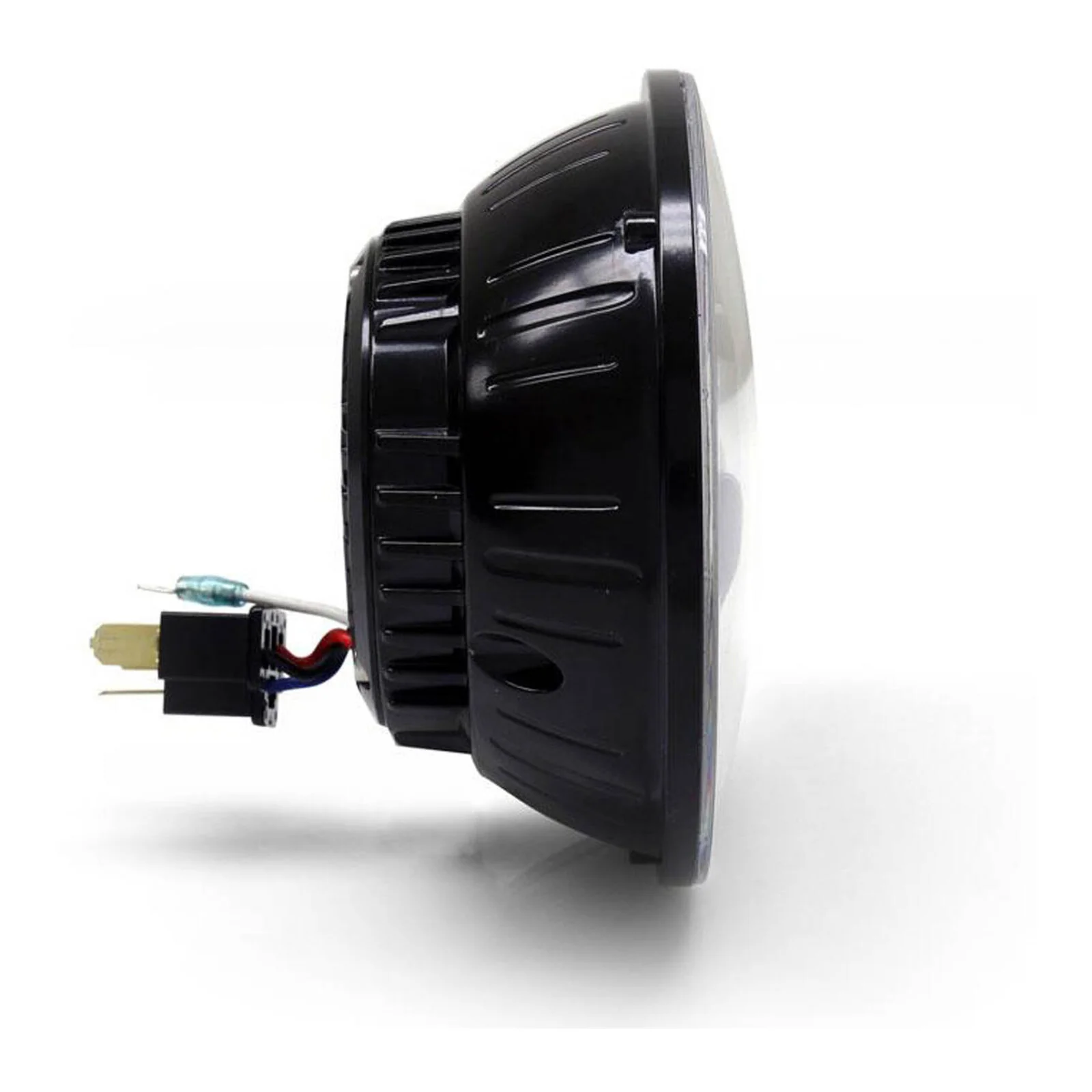 Denali M5 E-Mark LED Headlight Module - 5.75" Round, Black Chrome - Image 2