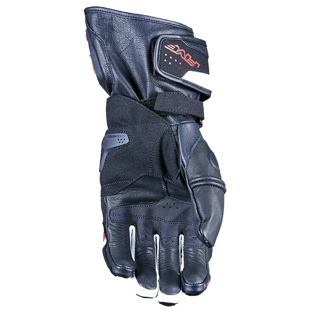 Five RFX4 Evo Goat Leather Motorbike Gloves Black / Red / White - Image 2