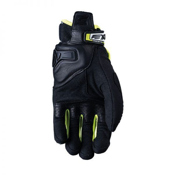 Five RS C Urban Carbon Motorcycle Gloves White Fluro - Image 2