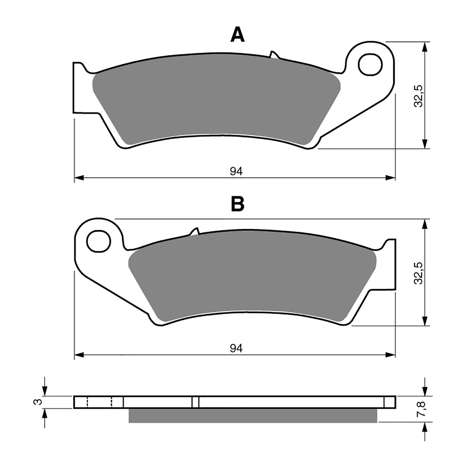 GOLDfren Brake Pads Off-Road Racing GF004 - K5 (PR42) - Image 2