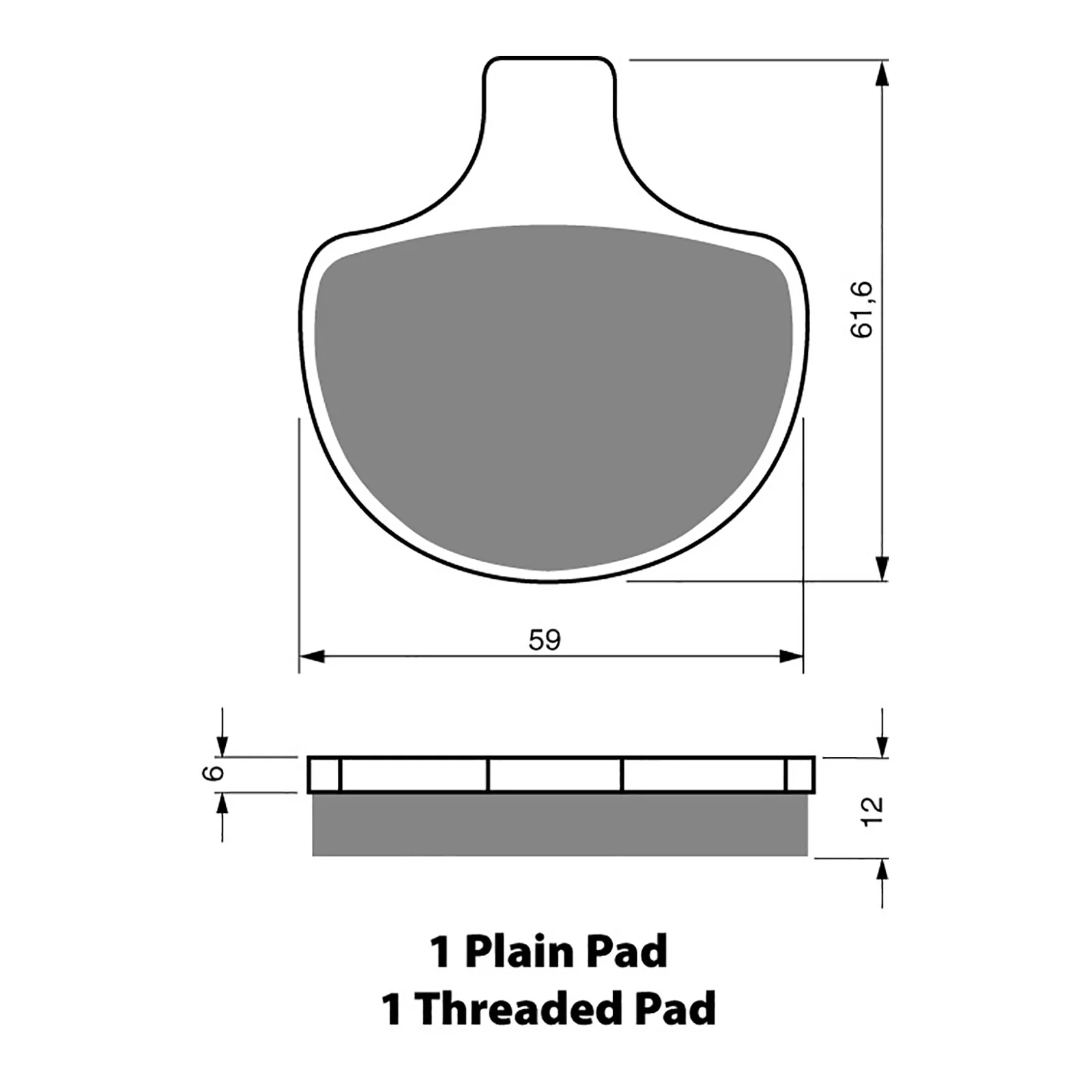 GOLDfren Brake Pads Sintered Sports GF057 - S3 (PH74) - Image 2