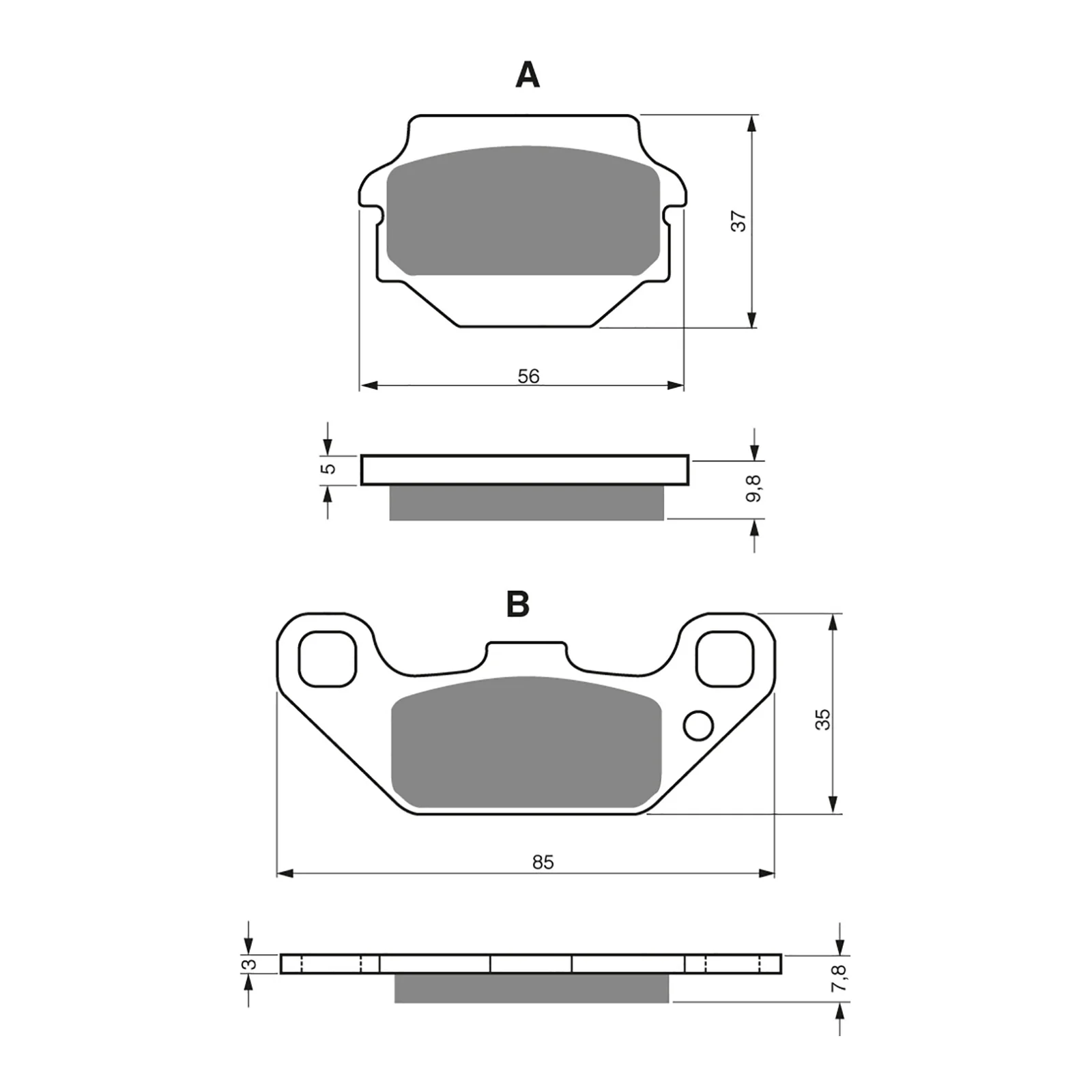 GOLDfren Brake Pads Off-Road Racing GF091 - K5 ( PR102 ) - Image 2