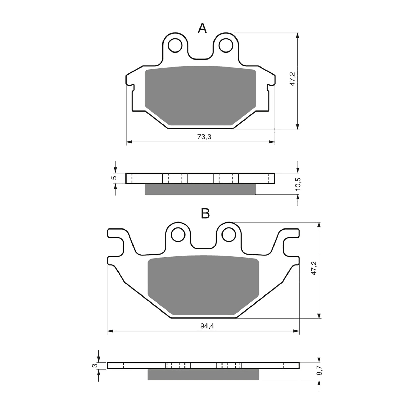GOLDfren Brake Pads Sintered Sports GF230 - S3 ( P333 ) - Image 2