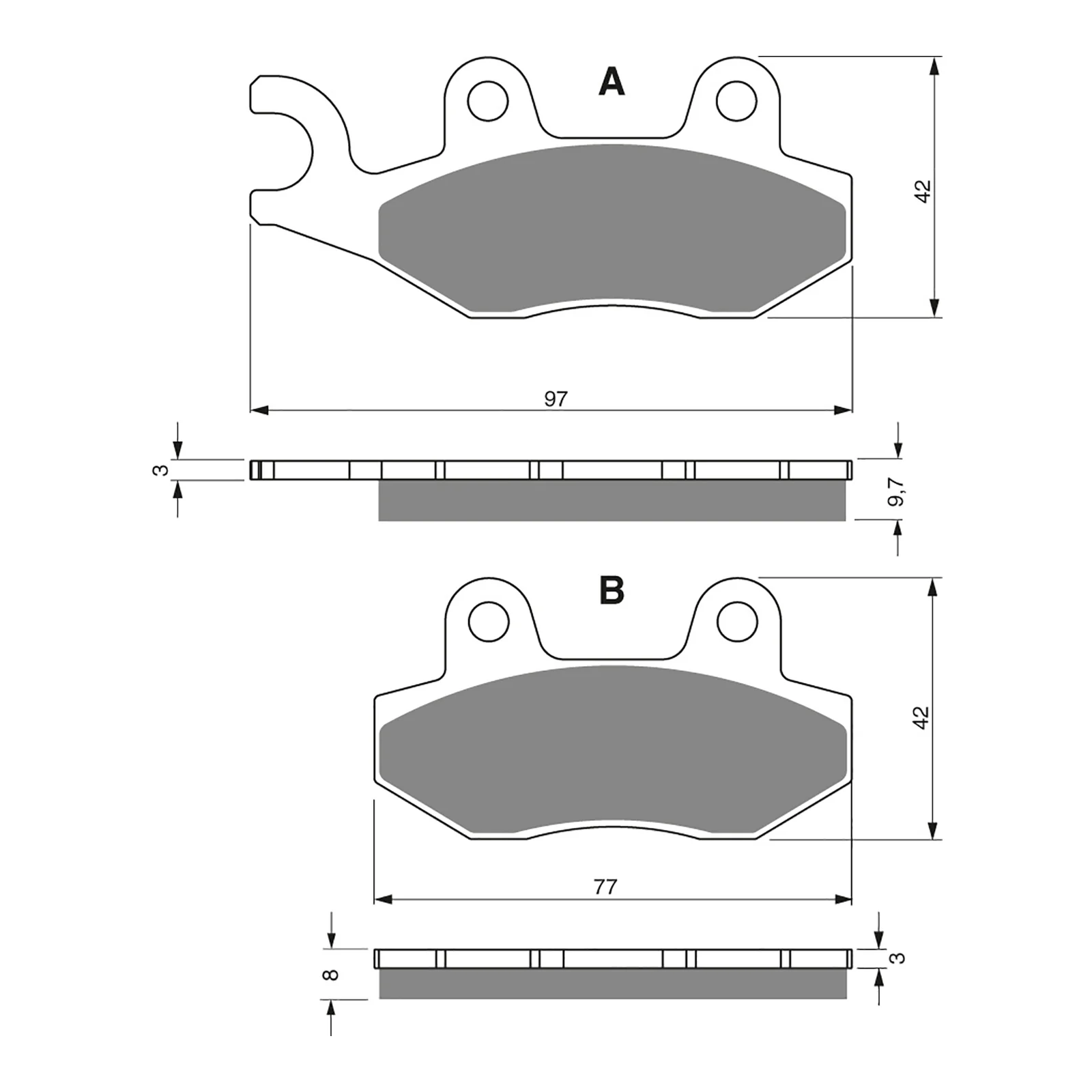 GOLDfren Brake Pads Sintered Sports GF247 - S3 ( PH251 ) - Image 2