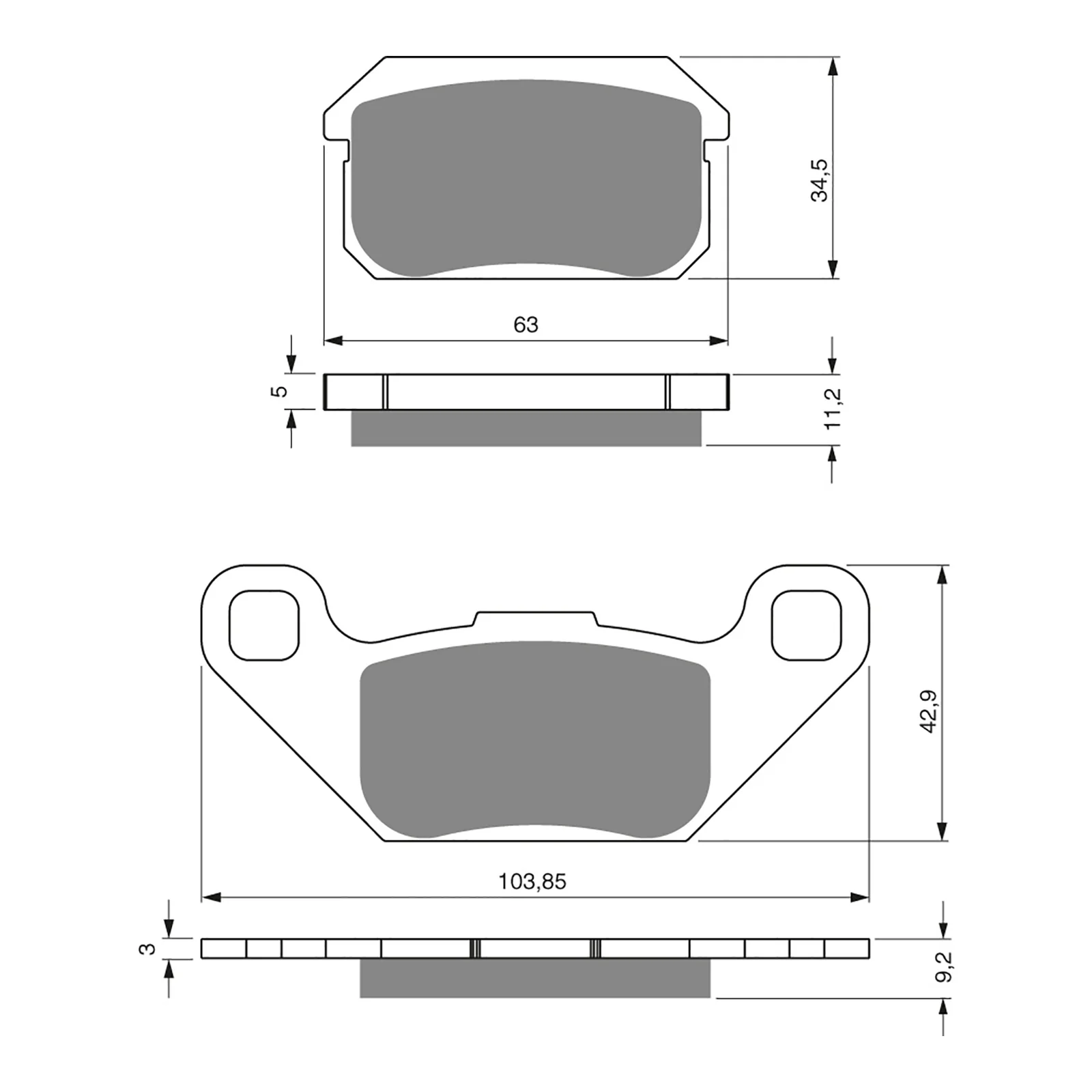 GOLDfren Brake Pads GF283 - K5 - Image 2