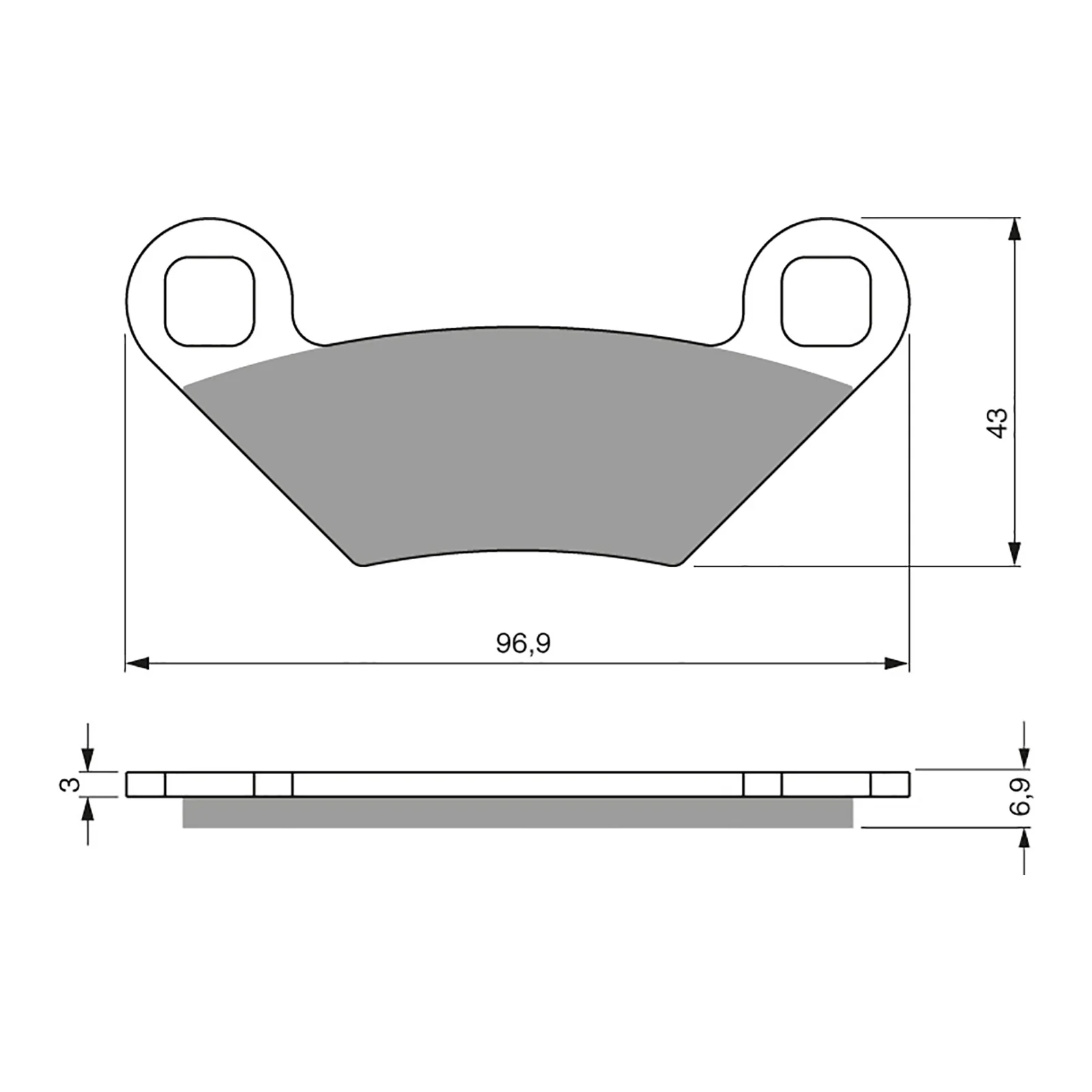 GOLDfren Brake Pads Off-Road Racing GF300 - K5 ( PR409 ) - Image 2