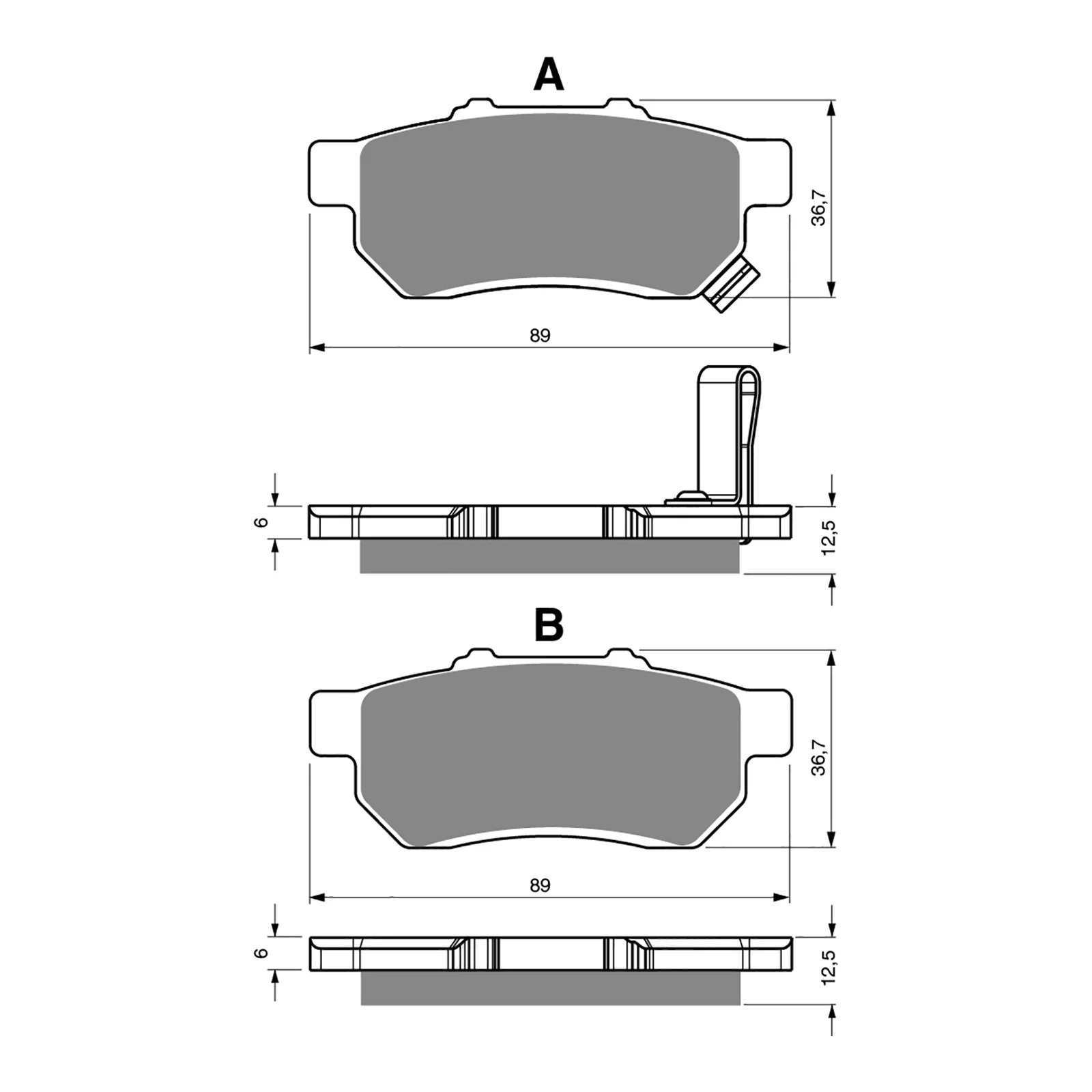 GOLDfren Brake Pads Off-Road Racing GF341 - K5 ( PR412 ) - Image 3