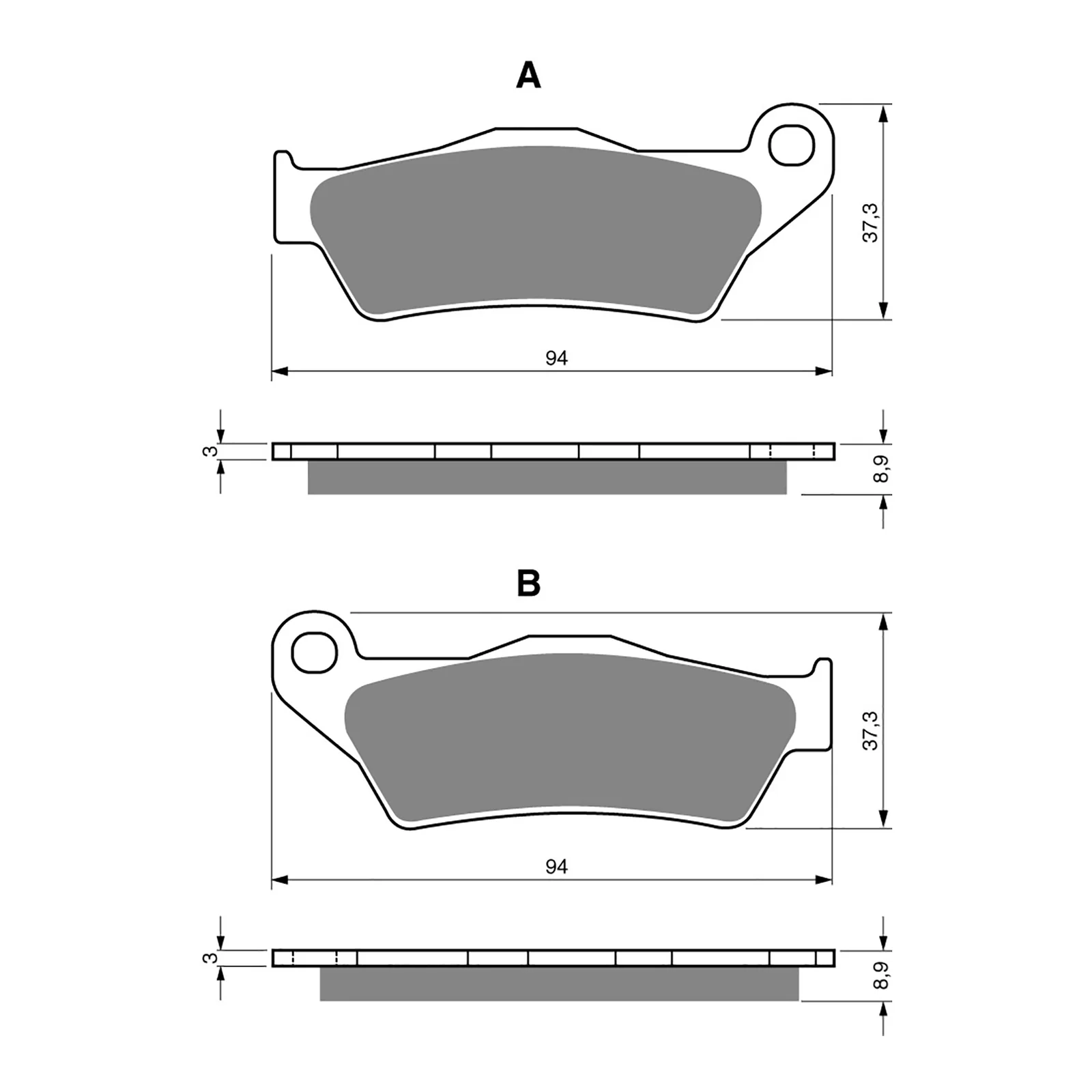GOLDfren Brake Pads SINT SPRTS GF349 - S3 ( P475 ) HD STREET - Image 2
