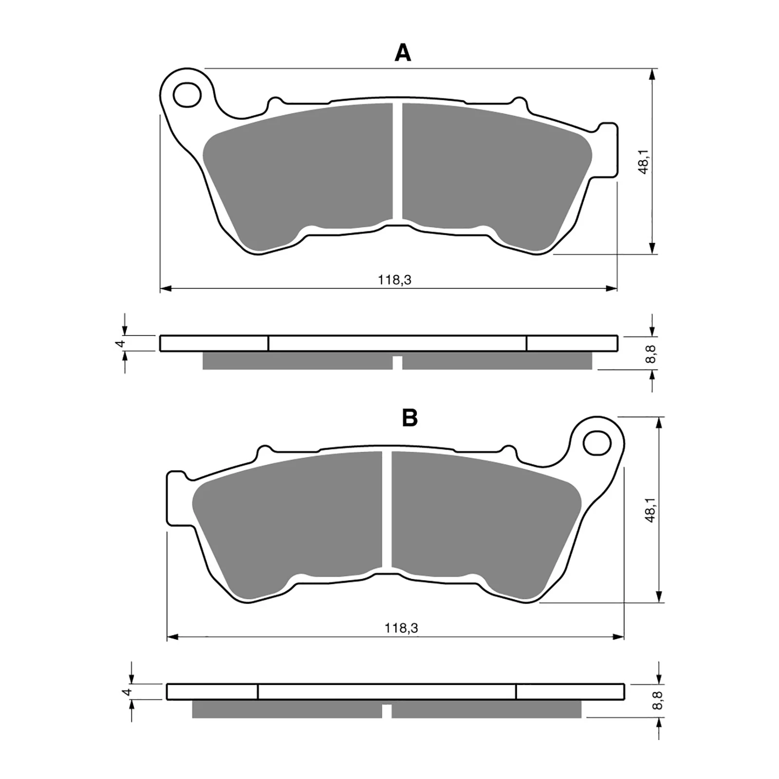 GOLDfren Brake Pads Sintered Sports GF359 - S3 ( P468 ) - Image 2