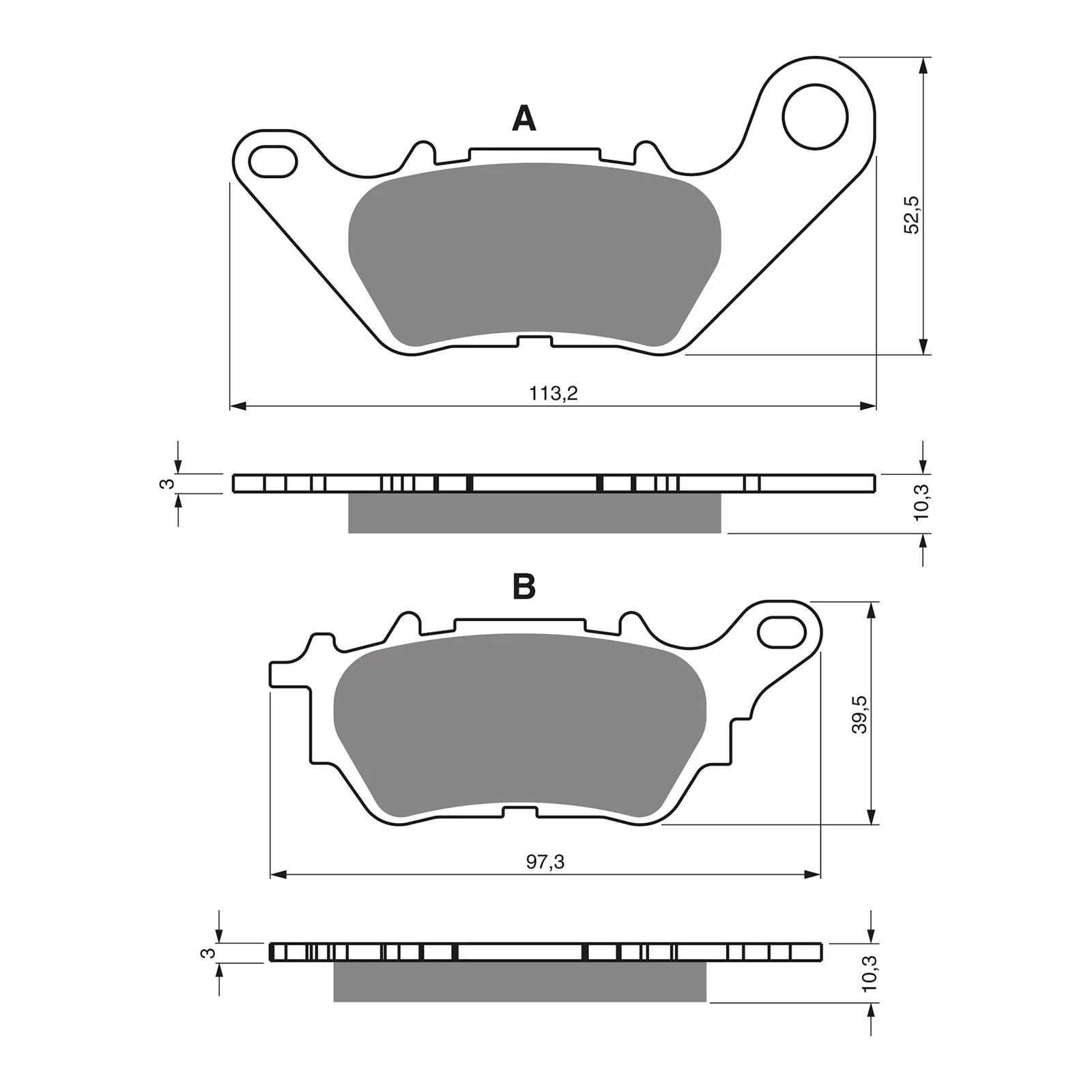 GOLDfren Brake Pads Sintered Sports GF370 - S3 ( P488 ) - Image 2