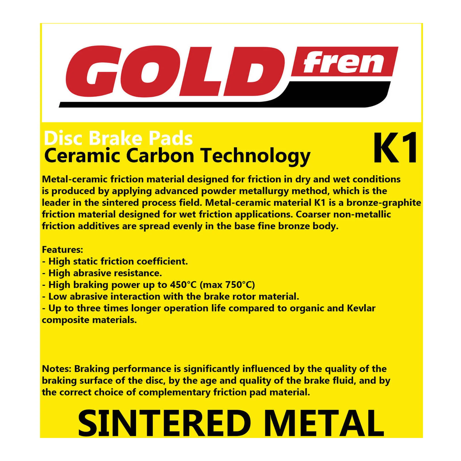 GOLDfren Brake Pads GF375 - K1 - Image 3