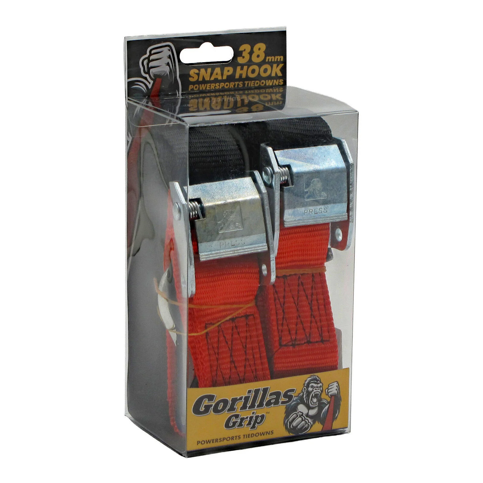 Gorillas Grip Tie Down 38mm S-Hook - Black / Red Loop - Image 2