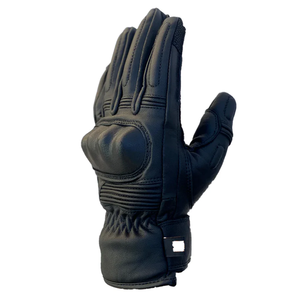 HUFS Leather Cruiser Gloves Satin Black - Image 3
