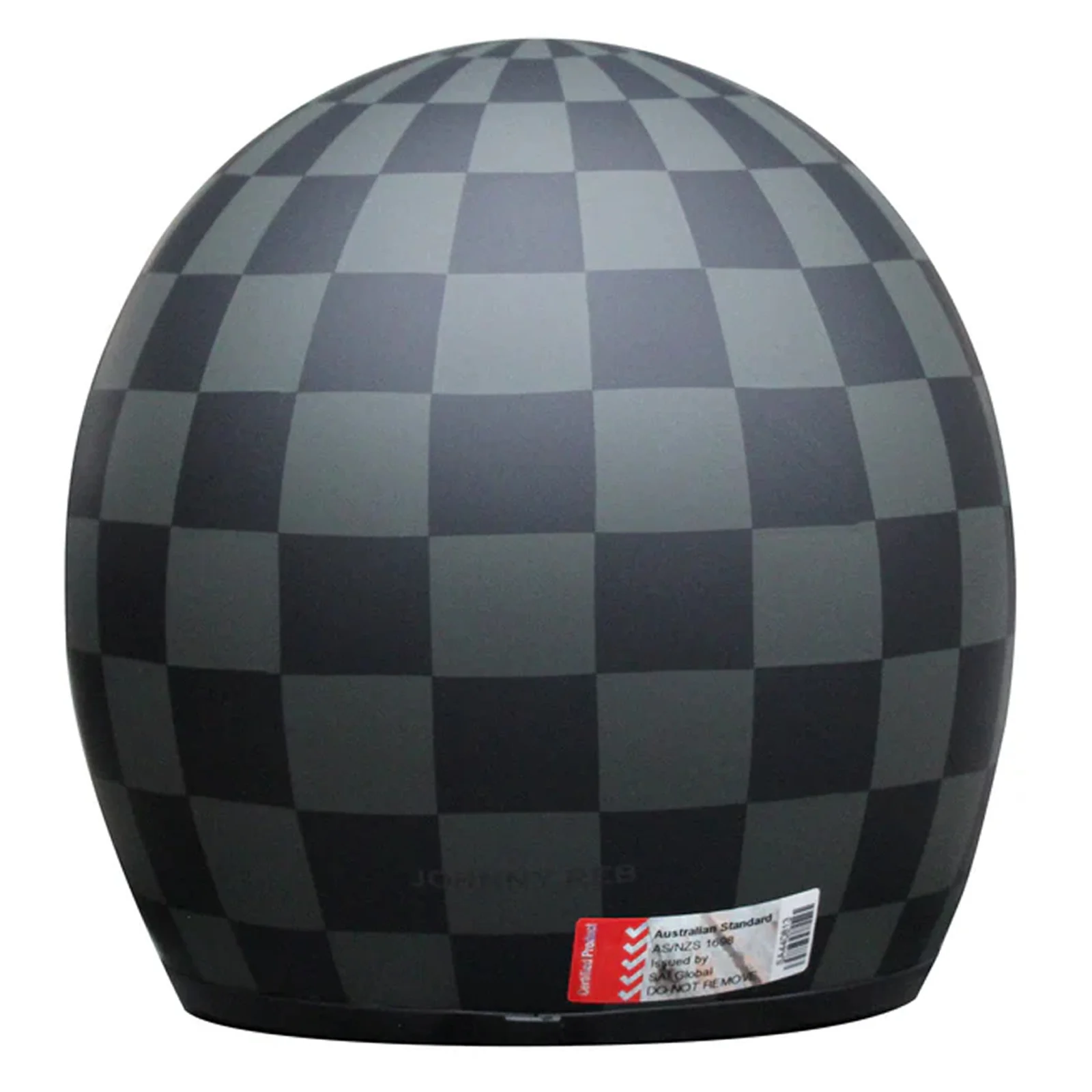 Johnny Reb Burke Open Face Motorcycle Helmet Black Check - Image 4