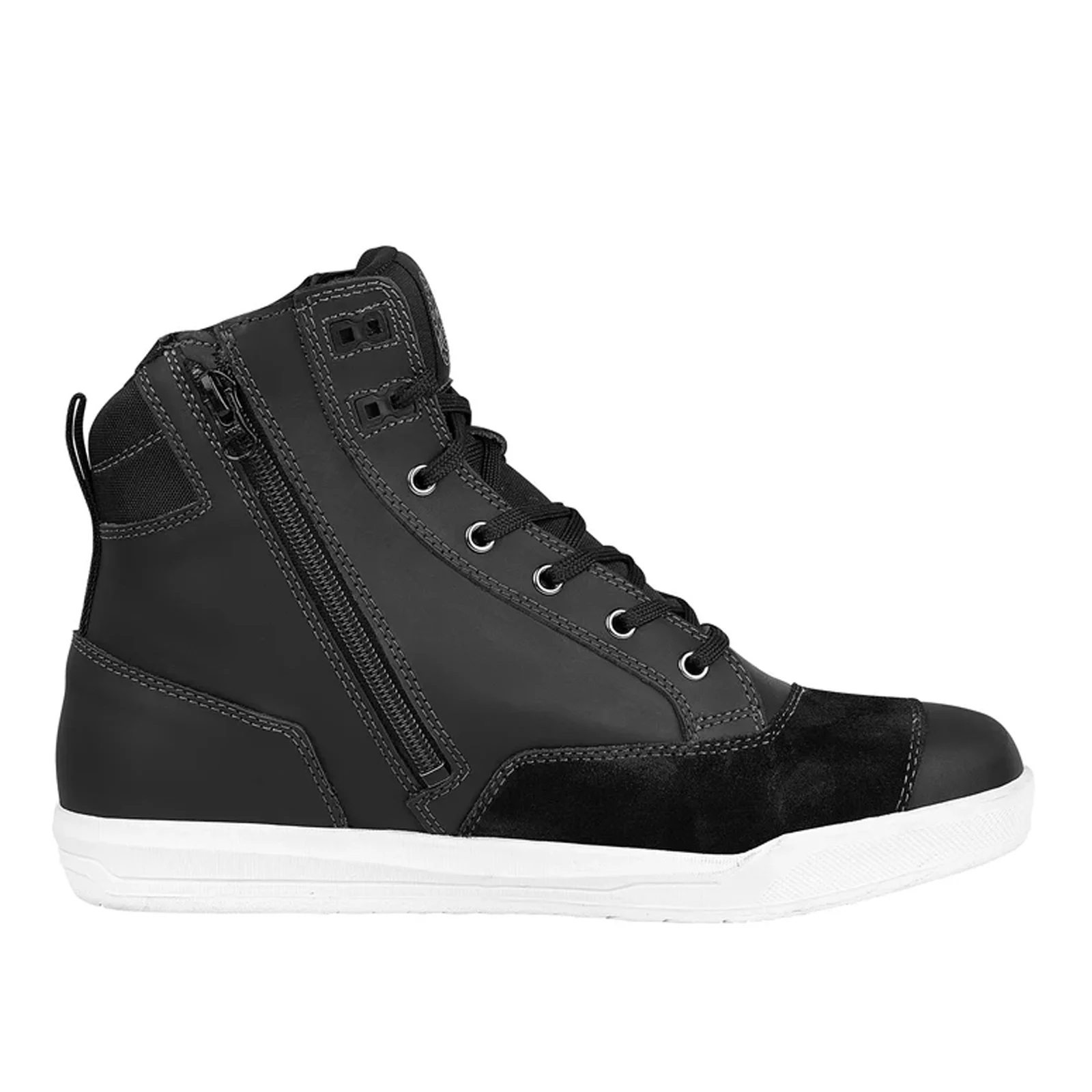 Johnny Reb Men's Kirra Waterproof Motorcycle Boots Black/White - Image 4