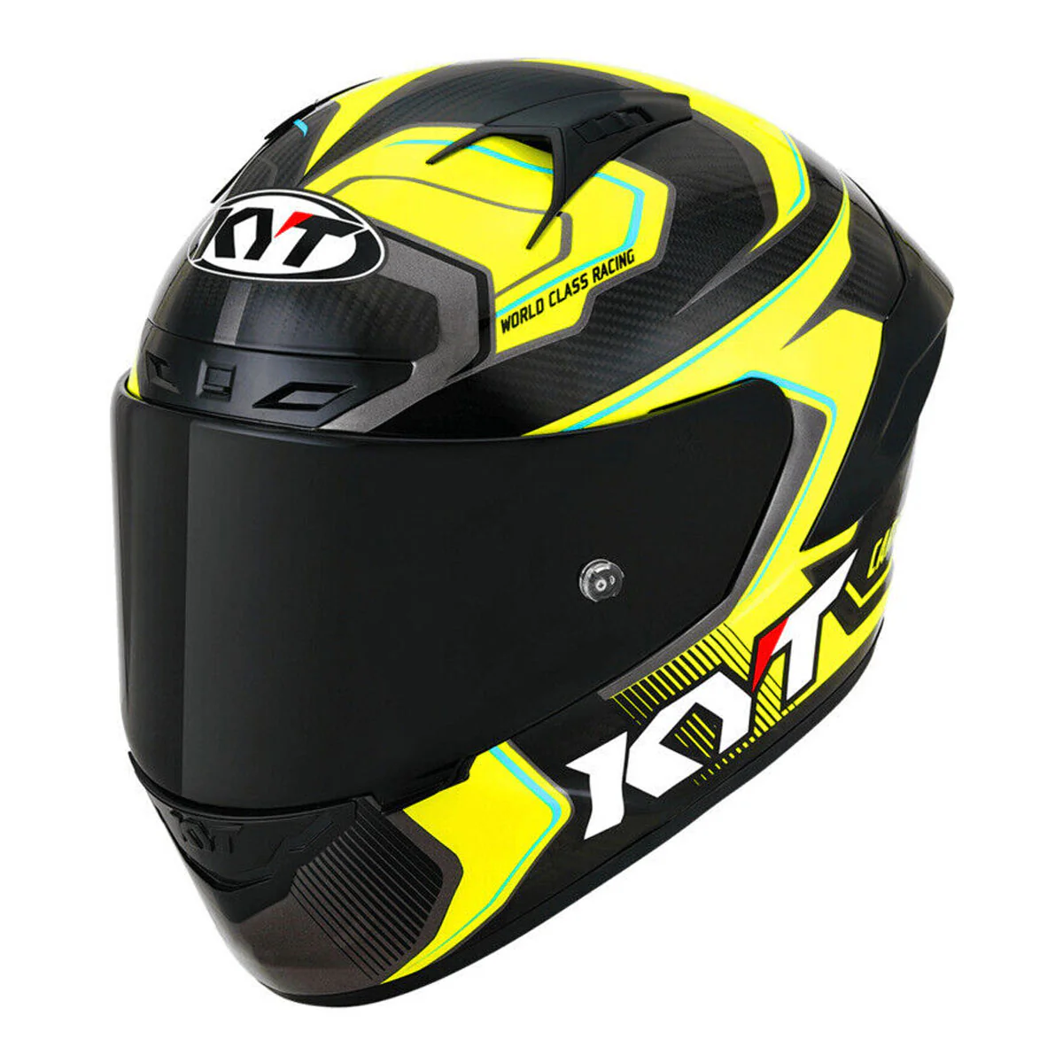 KYT Motorcycle NZ Race Carbon Competition Full Face Helmet Yellow - Image 3
