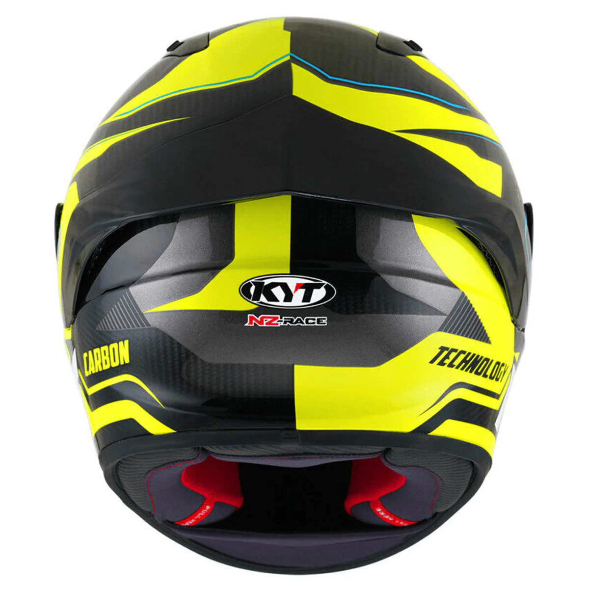 KYT Motorcycle NZ Race Carbon Competition Full Face Helmet Yellow - Image 5