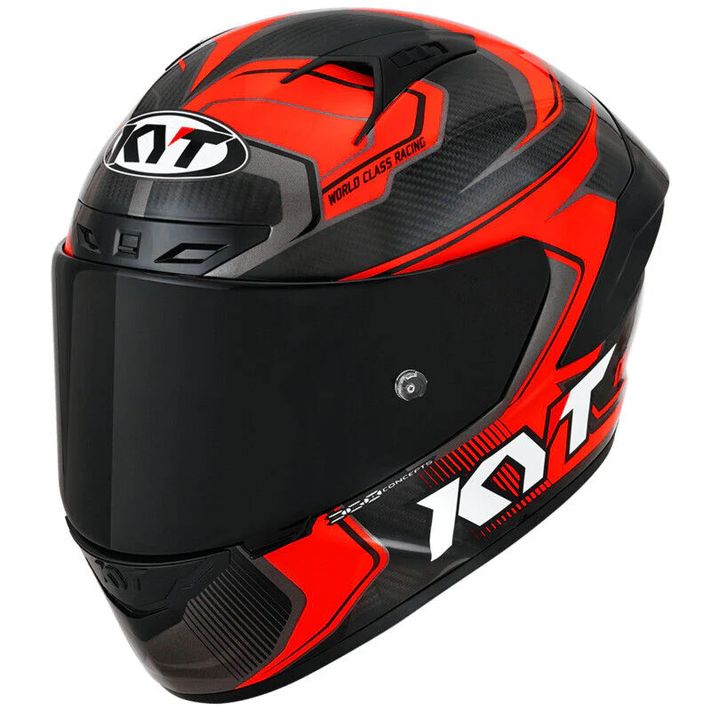 KYT Motorcycle NZ Race Competition Full Face Helmet Red - Image 4