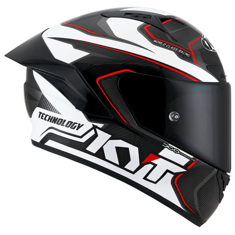 KYT Motorcycle NZ Race Competition White Carbon Helmet - Image 2