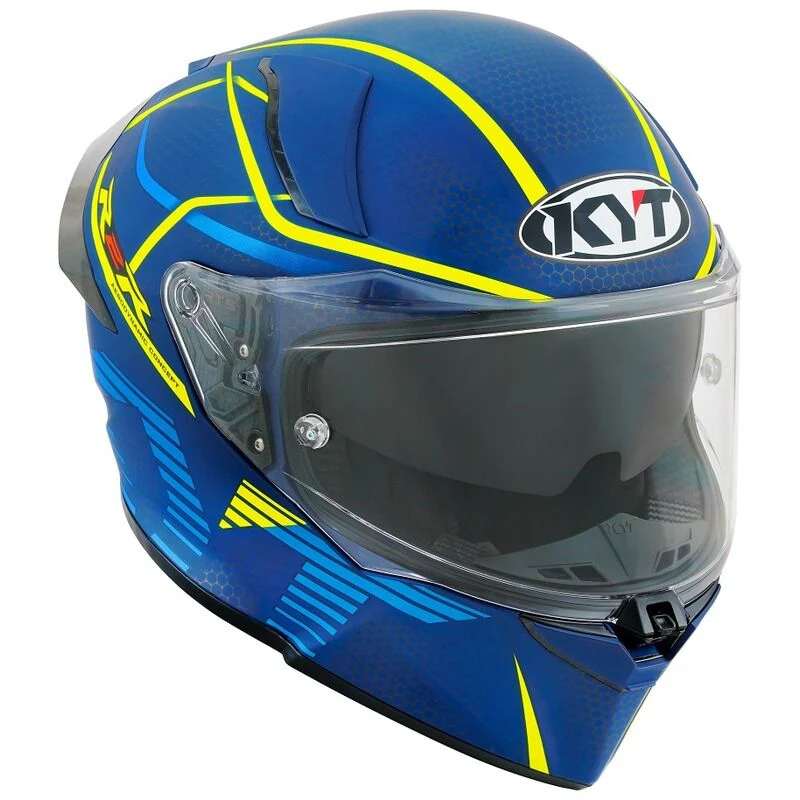 KYT Motorcycle R2R Concept Helmet Matt Blue Yellow