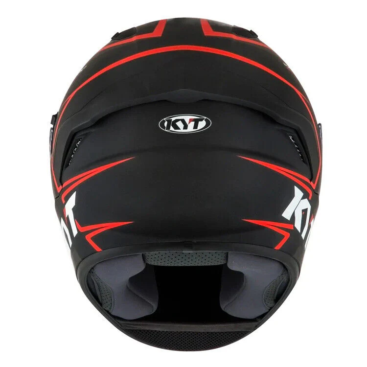 KYT NFR Track Motorcycle Helmet with Inner Sun Visor Pinlock Matt Grey - Image 3
