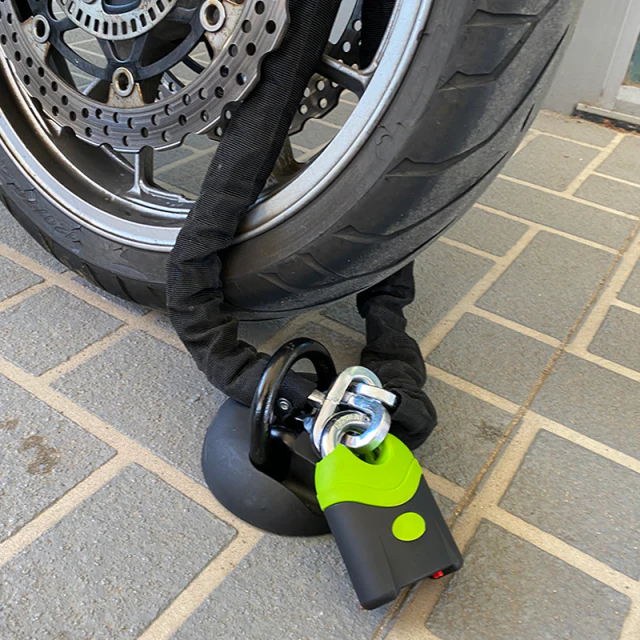 Lok Up Heavy Duty Floor Mount Motorcycle Lock Black - Image 4