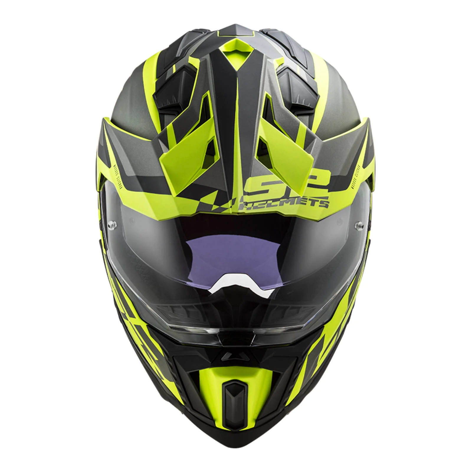LS2 MX701 Explorer Alter Helmet Matte Black / Hi-Vis Yellow - Image 2