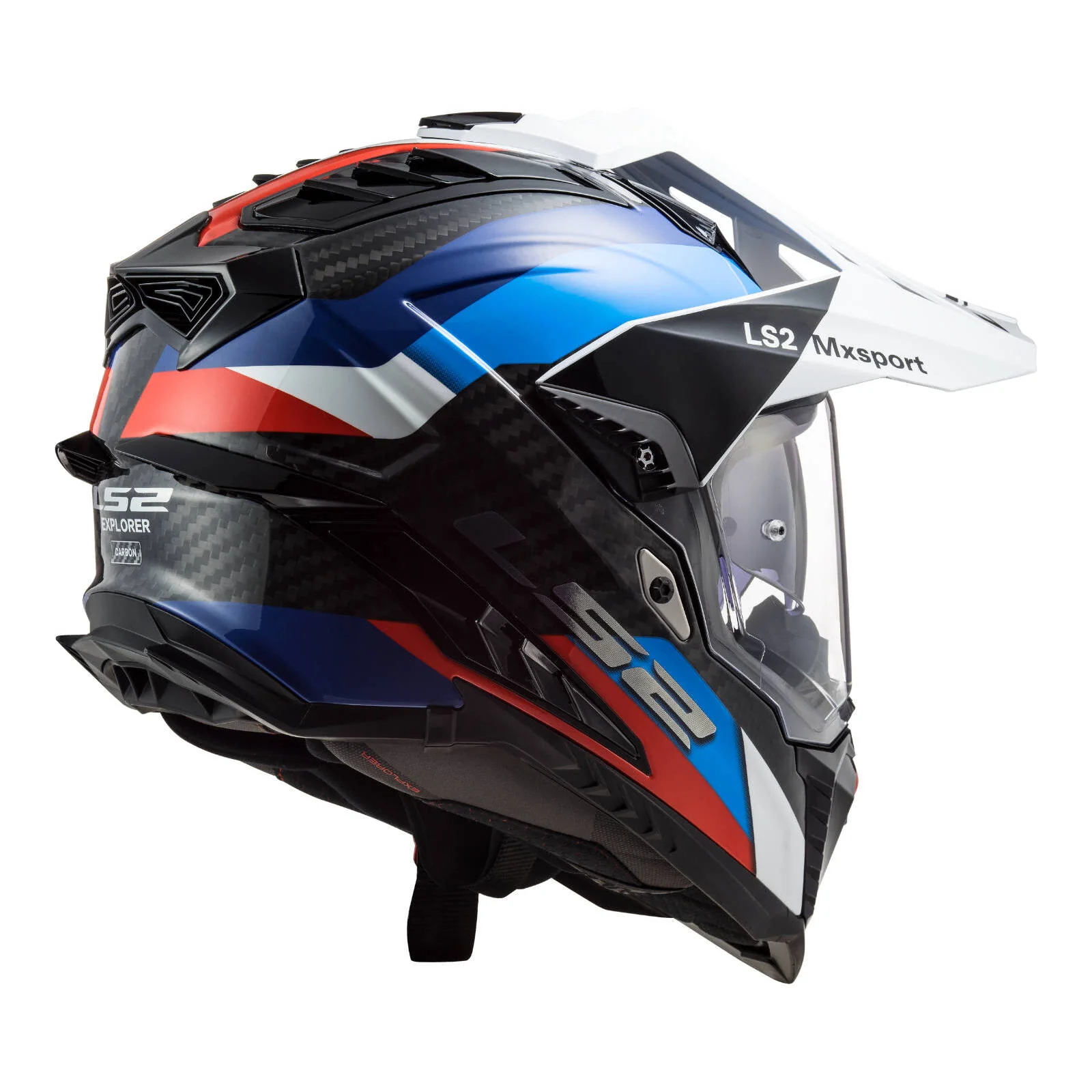 LS2 MX701 Explorer Carbon Frontier Helmet Black / Blue - Image 3