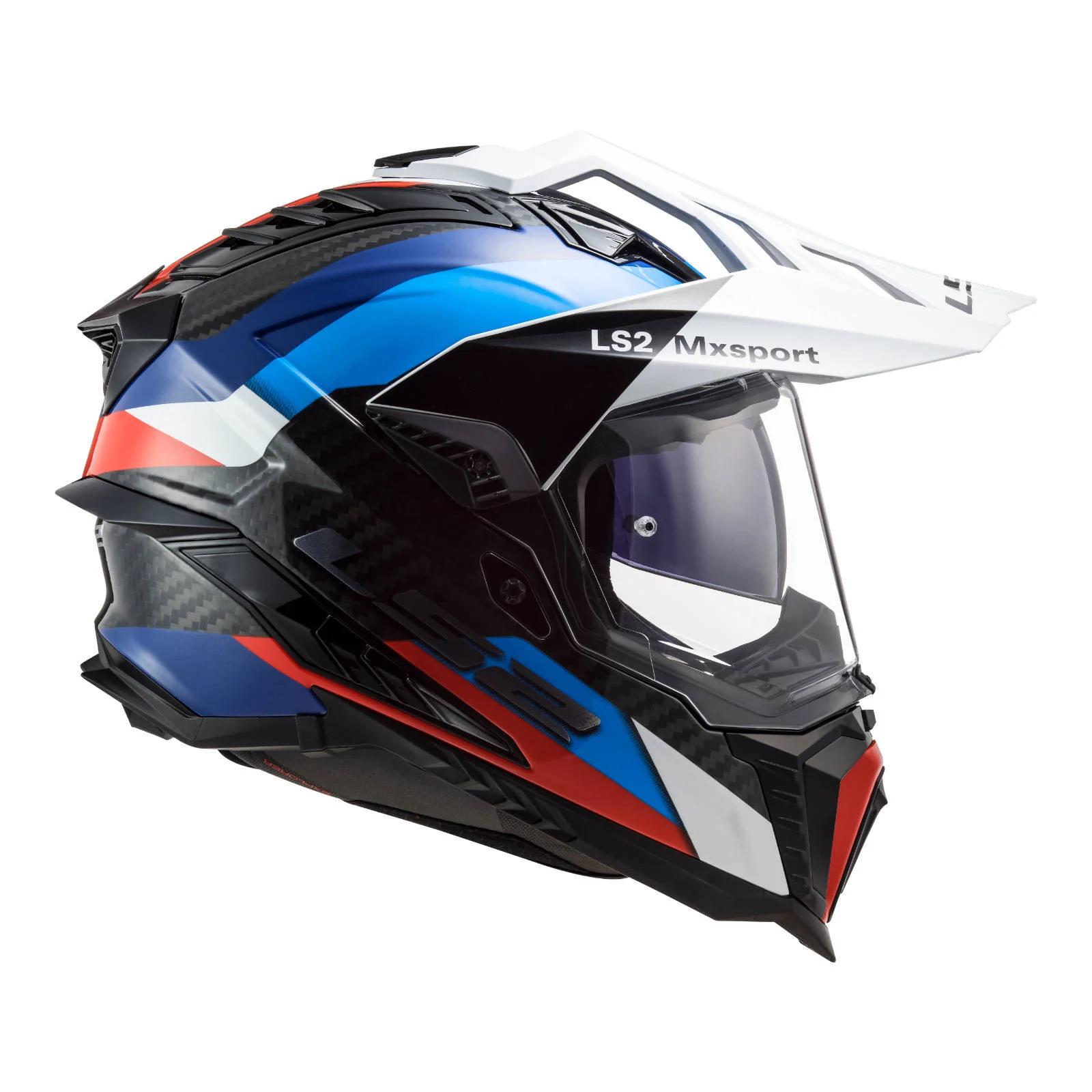 LS2 MX701 Explorer Carbon Frontier Helmet Black / Blue - Image 4