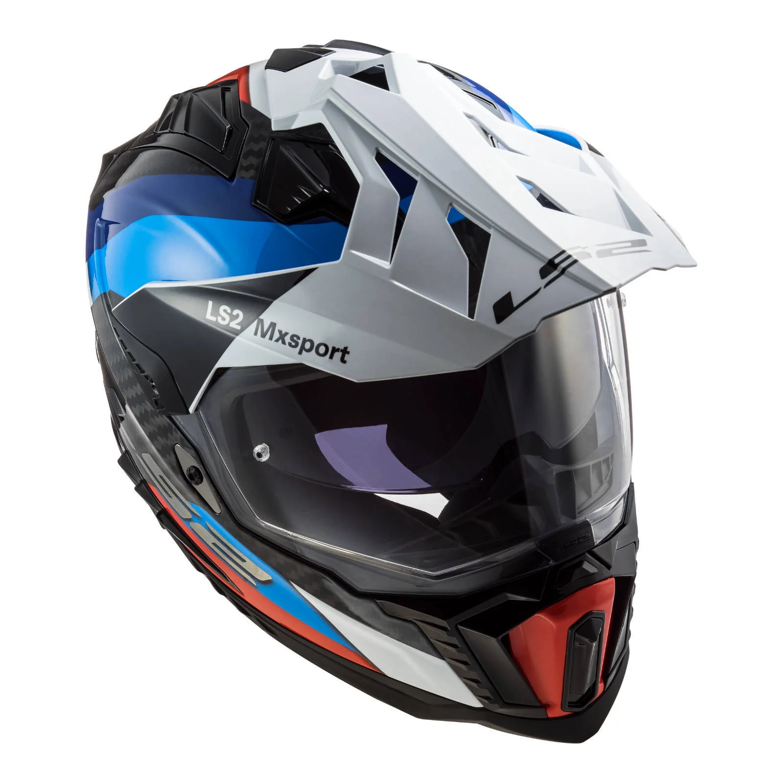 LS2 MX701 Explorer Carbon Frontier Helmet Black / Blue - Image 6