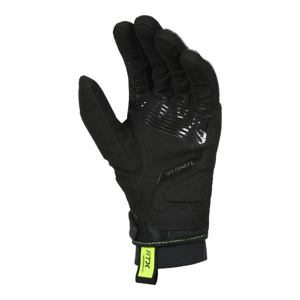 MACNA Mens Motorcycle Gloves Crew RTX Black/Fluro - Image 2