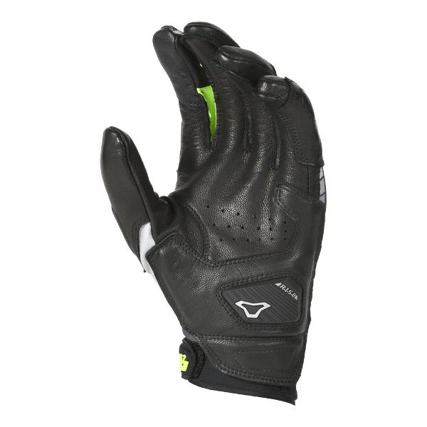 MACNA Mens Motorcycle Gloves Tanami Black/Grey/Fluro Yellow - Image 2