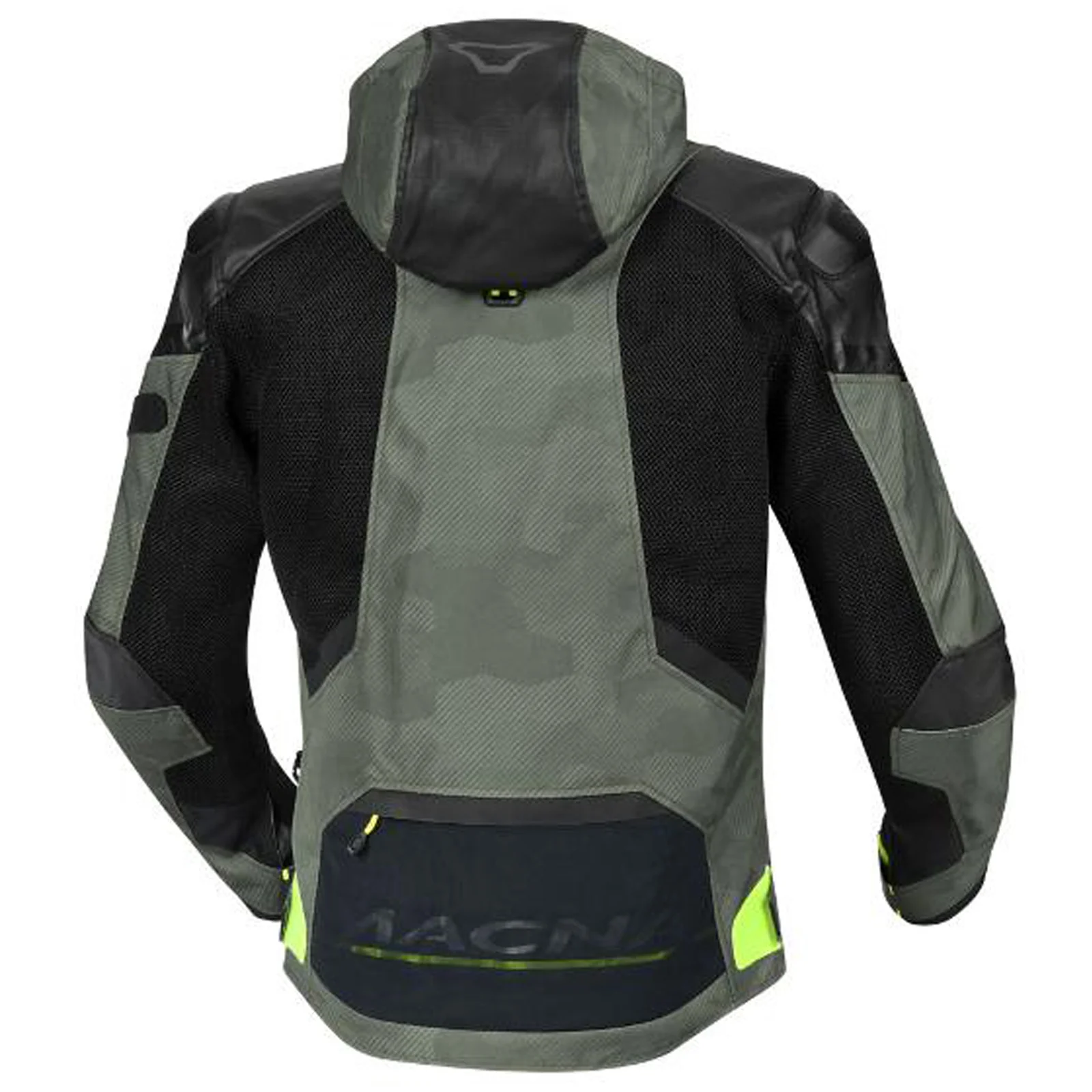 MACNA Mens Motorcycle Jacket Bradical Black/Green - Image 3