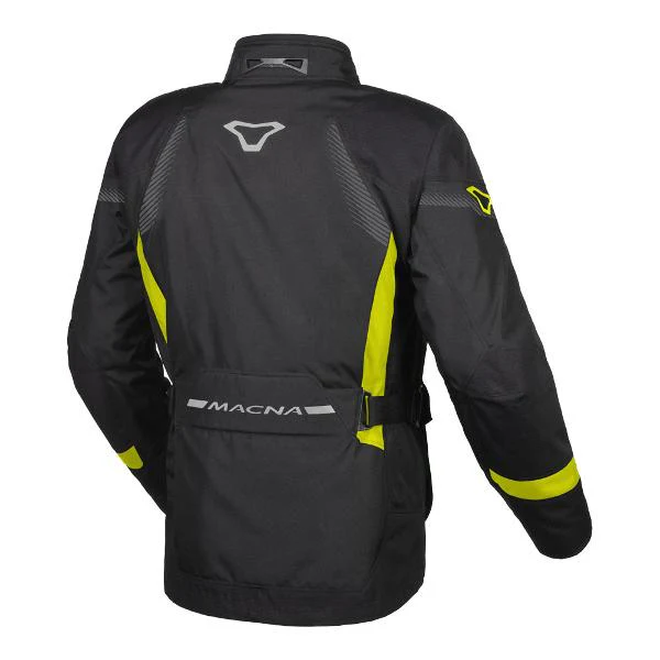 MACNA Mens Motorcycle Jacket Rancher Black/Fluro Yellow - Image 2