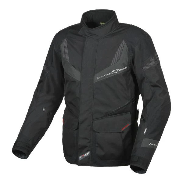 MACNA Mens Motorcycle Jacket Rancher Black/Grey