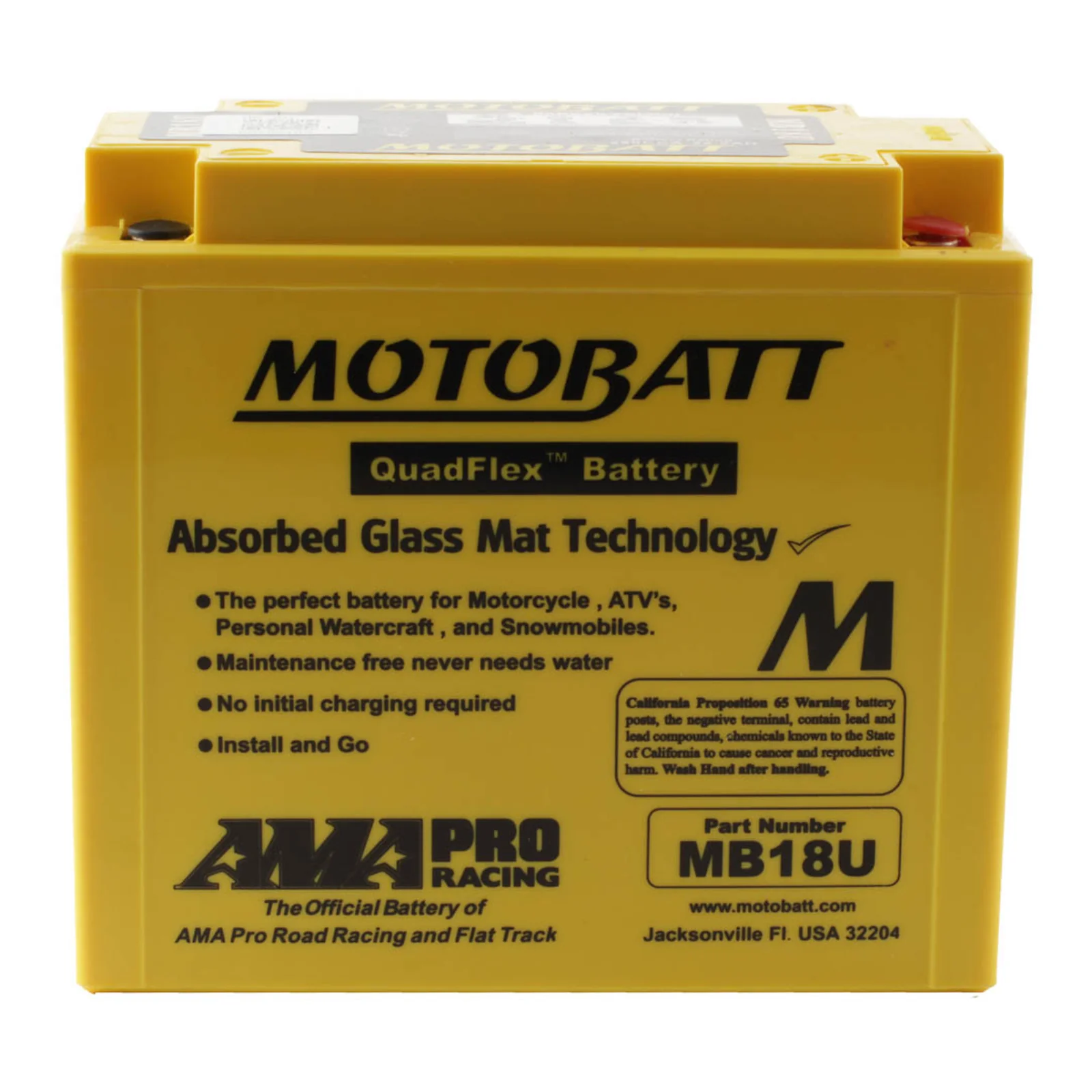 Motobatt Battery Quadflex AGM - MB18U - Image 2
