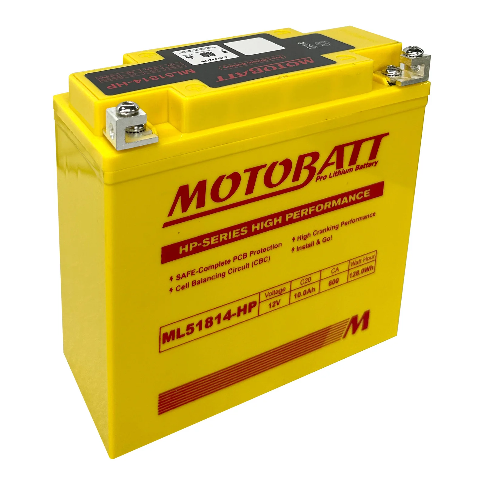 Motobatt Pro Lithium Battery ML51814-HP *4 - Image 2