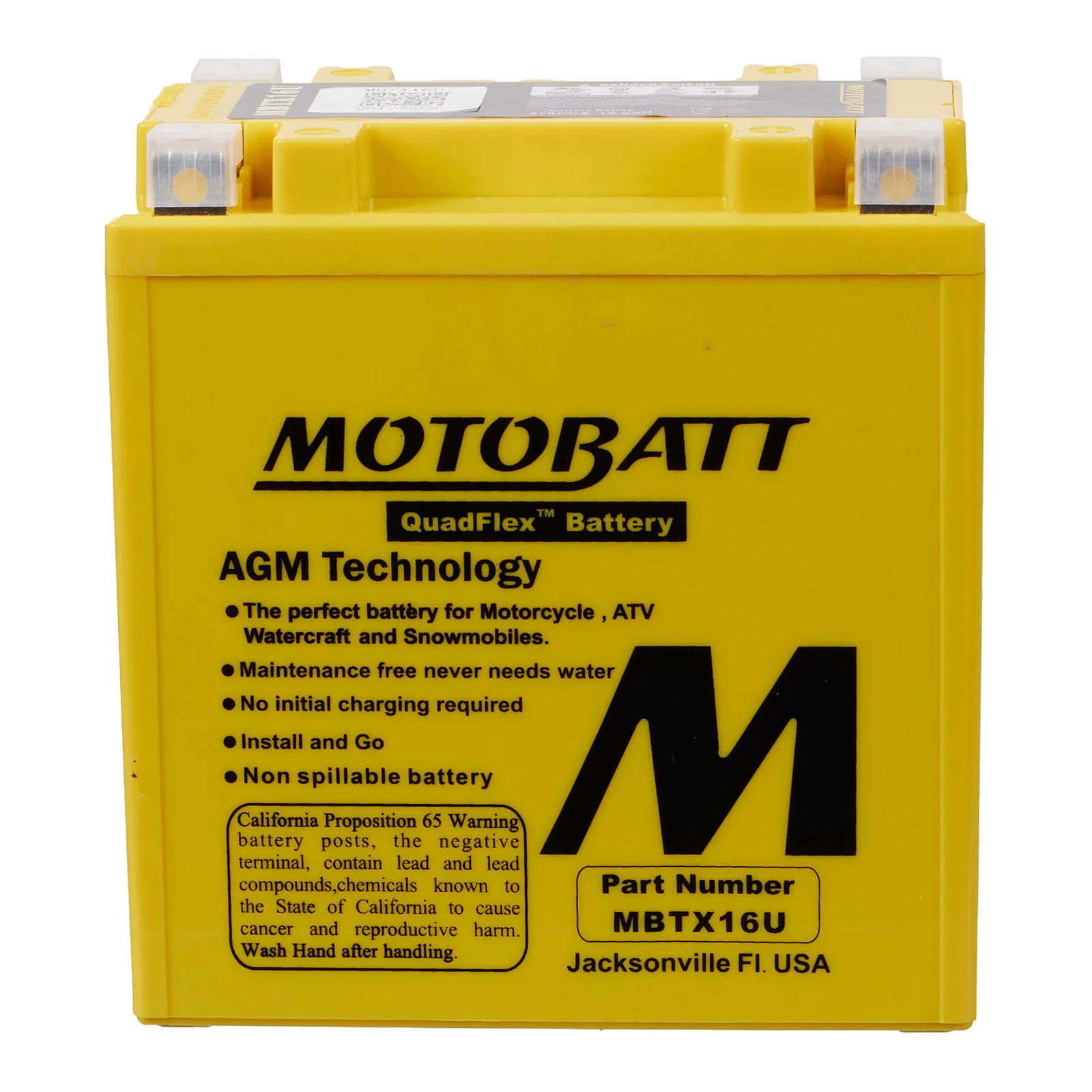 Motobatt Battery Quadflex AGM - MBTX16U - Image 2