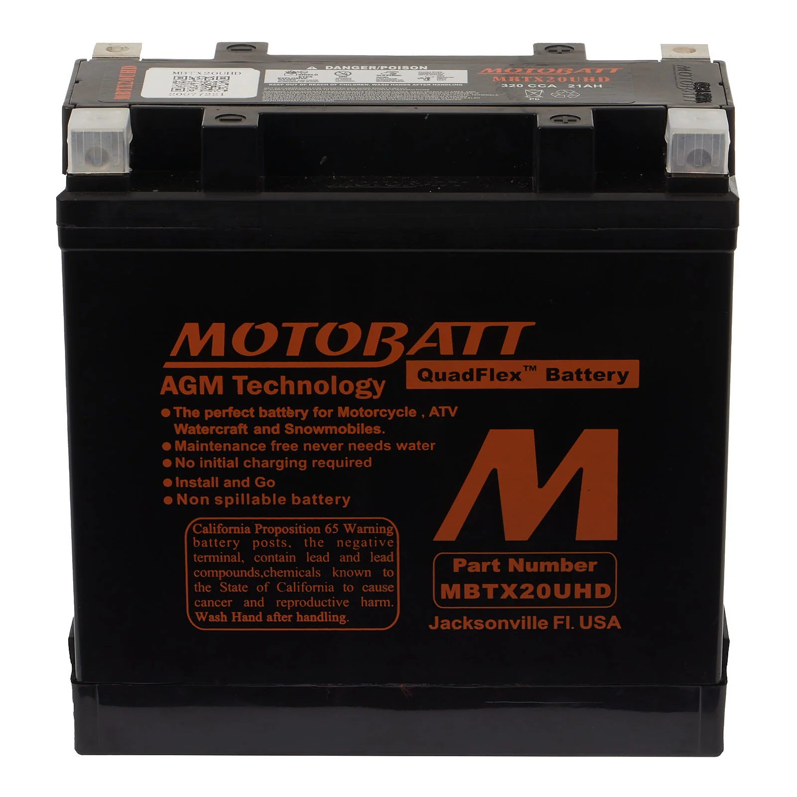 Motobatt Battery Quadflex AGM - MBTX20UHD - Image 2