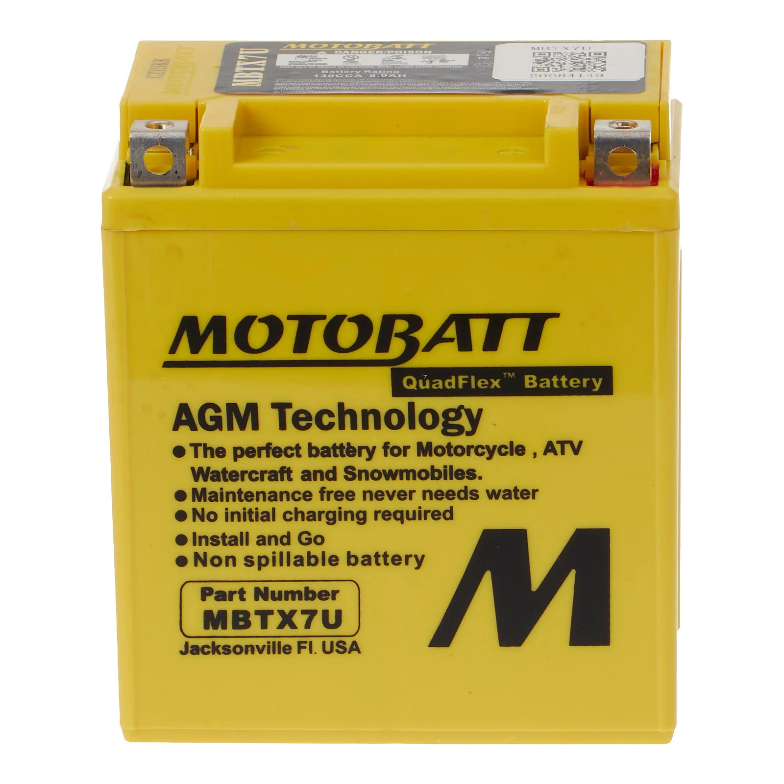 Motobatt Battery Quadflex AGM - MBTX7U - Image 2