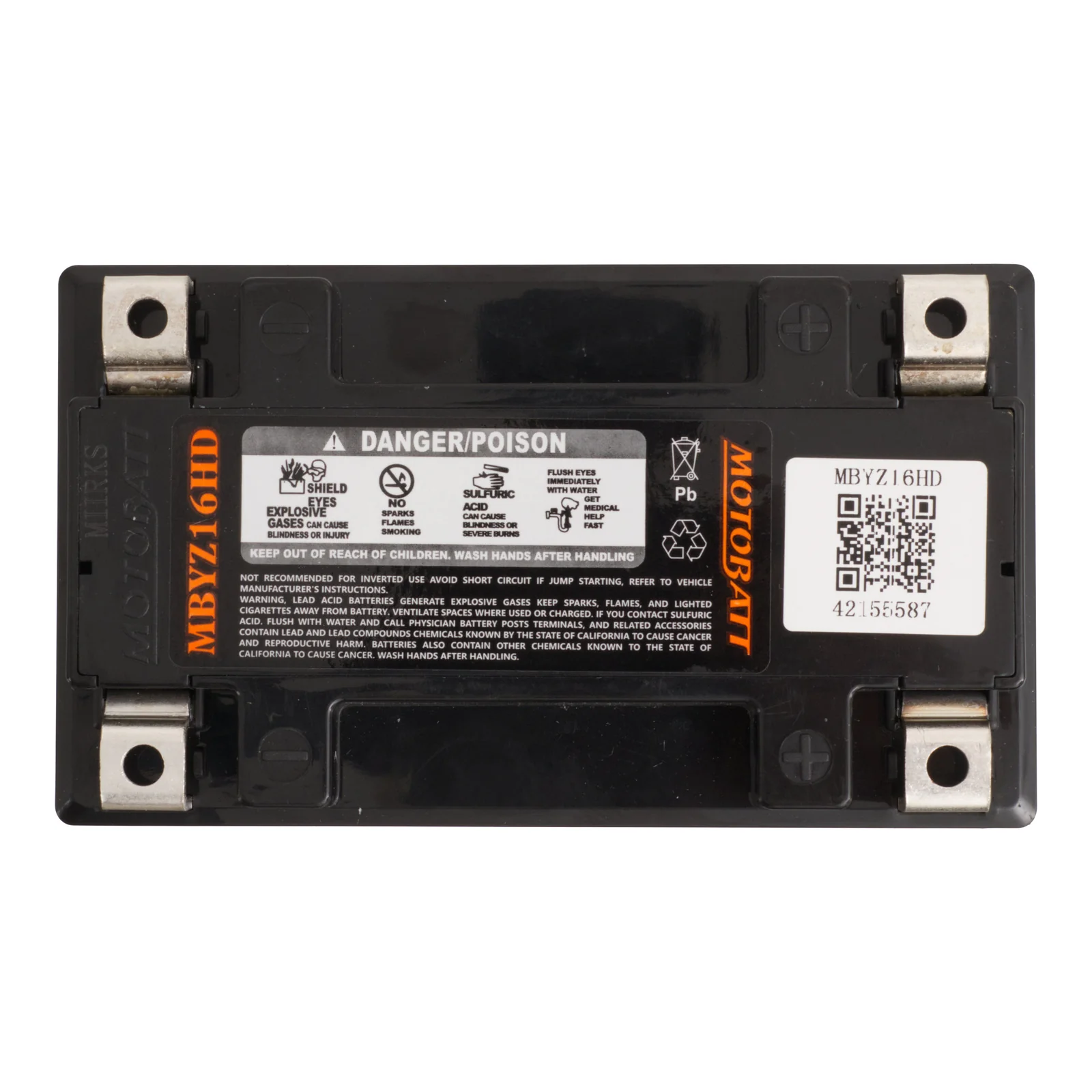 Motobatt Battery Quadflex AGM - MBYZ16HD - Image 3