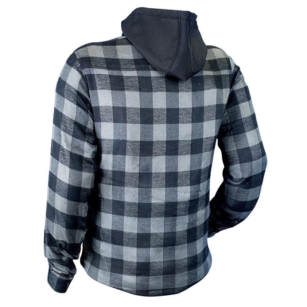 Mens Motodry Hunter Hoodie Black/Grey - Image 3