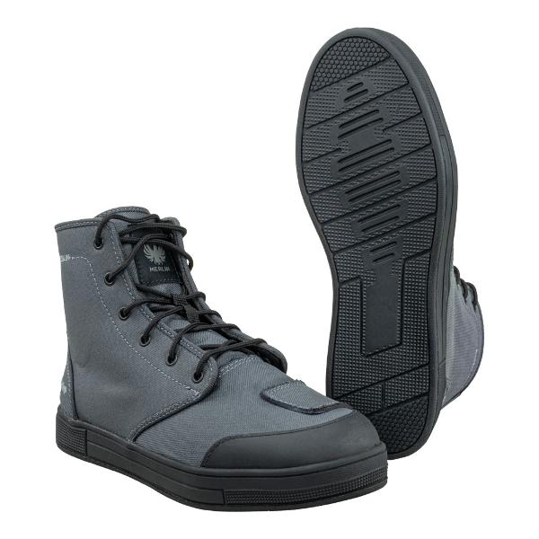 MERLIN Mens Motorcycle Boots Knots D3O Canvas Grey - Image 2