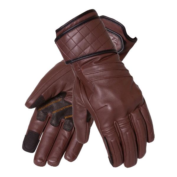 MERLIN Mens Motorcycle Gloves Catton III D3O Waterproof Brown - Image 3