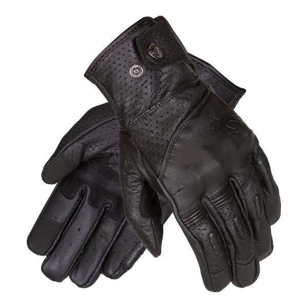 MERLIN Mens Motorcycle Gloves Legacy D3O Leather Black